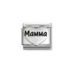 NOMINATION COMPOSABLE CLASSIC LINK MAMMA HEART IN STERLING SILVER 330114/27