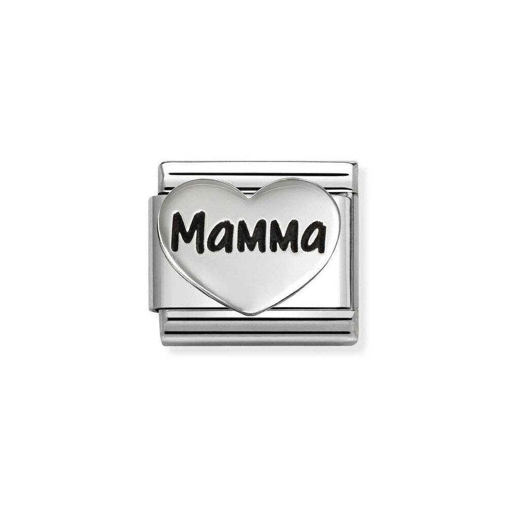 NOMINATION COMPOSABLE CLASSIC LINK MAMMA HEART IN STERLING SILVER 330114/27 NOMINATION COMPOSABLE CLASSIC LINK MAMMA HEART IN STERLING SILVER 330114/27