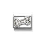 NOMINATION COMPOSABLE CLASSIC LINK BONE WITH CZ IN STERLING SILVER 330304/52