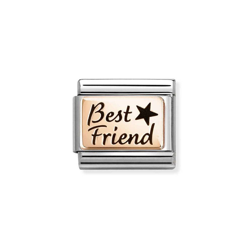 NOMINATION COMPOSABLE CLASSIC LINK BEST FRIEND IN 9K ROSE GOLD 430111/34 NOMINATION COMPOSABLE CLASSIC LINK BEST FRIEND IN 9K ROSE GOLD 430111/34