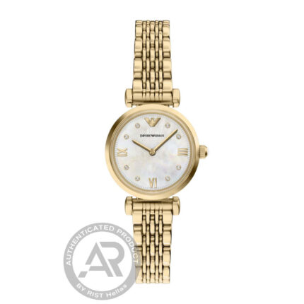 Emporio Armani Gianni T-Bar Crystals Gold Stainless Steel Bracelet AR11806