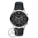 Emporio Armani Archetipo Black Leather Strap Chronograph AR11820