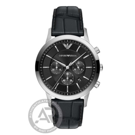 Emporio Armani Archetipo Black Leather Strap Chronograph AR11820