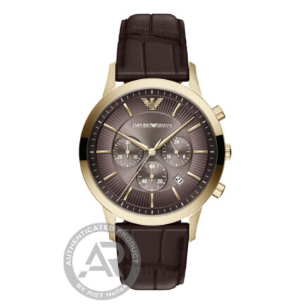 Emporio Armani Archetipo Brown Leather Strap Chronograph AR11822