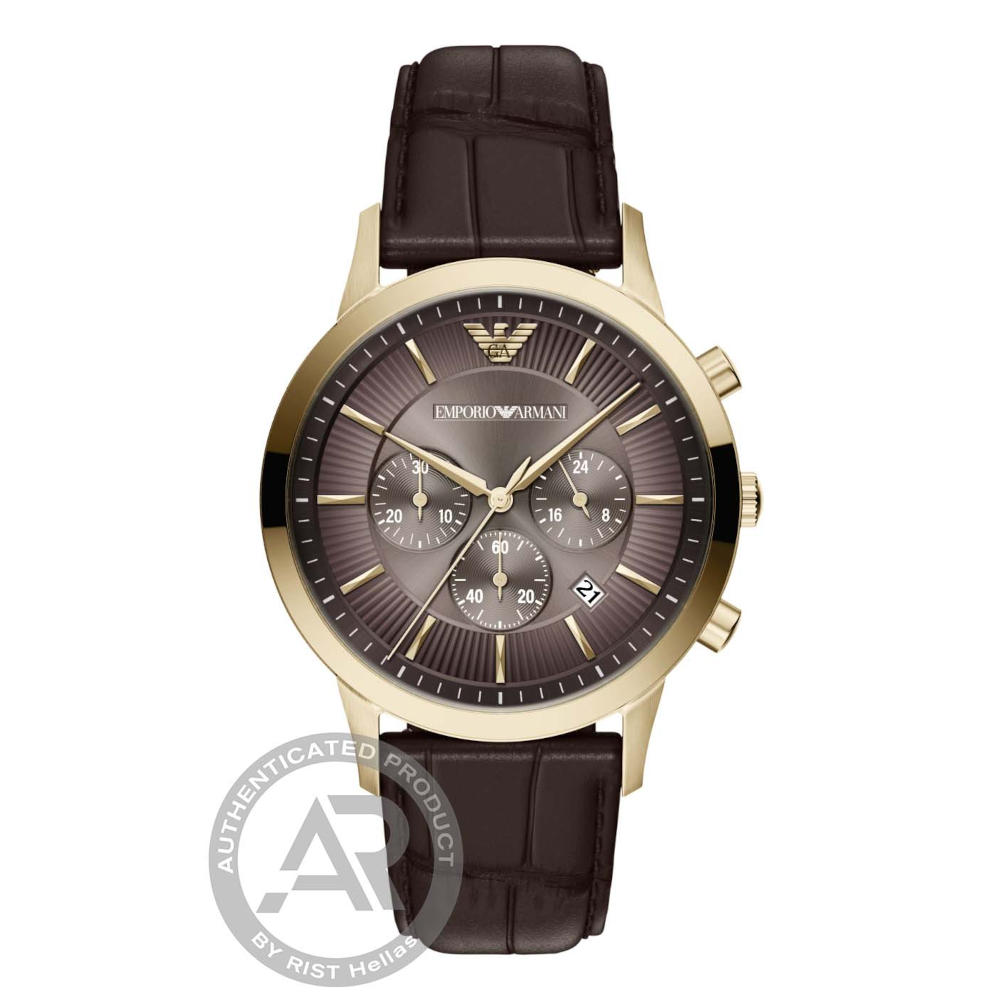 Emporio Armani Archetipo Brown Leather Strap Chronograph AR11822 Emporio Armani Archetipo Brown Leather Strap Chronograph AR11822