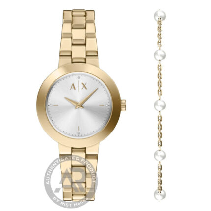 Armani Exchange Jackie Gold Stainless Steel Bracelet Gift Set AX7185SET