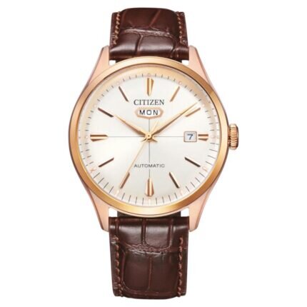 Citizen Automatic Brown Leather Strap NH8393-05AE