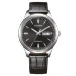Citizen Automatic Black Leather Strap NY4058-01EE