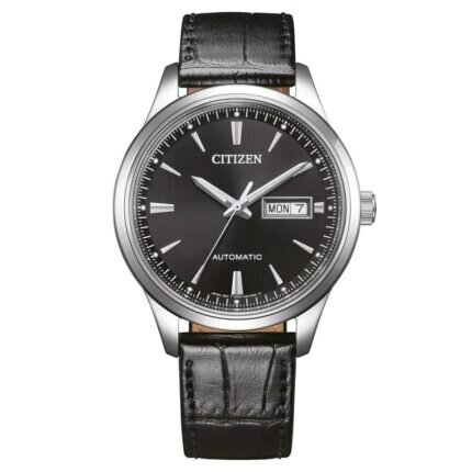 Citizen Automatic Black Leather Strap NY4058-01EE