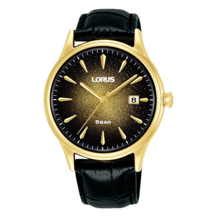 Lorus Classic Black Leather Strap RS902EX9