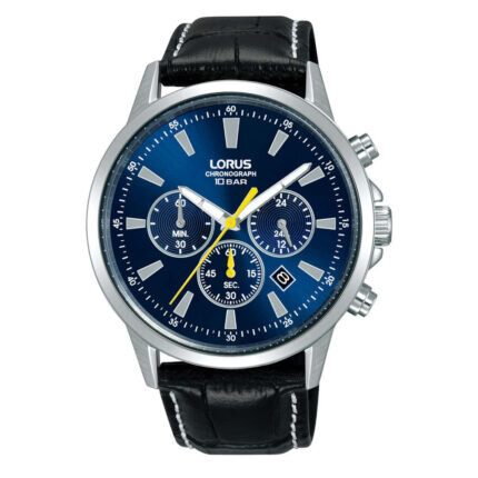 Lorus Tactical Chronograph Black Leather Strap RT317LX9
