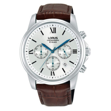Lorus Classic Chronograph Brown Leather Strap RT343LX9