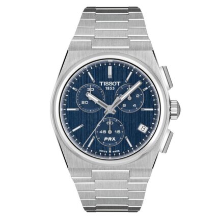 Tissot T-Classic PRX Chronograph Silver Stainless Steel Bracelet T1374171104100