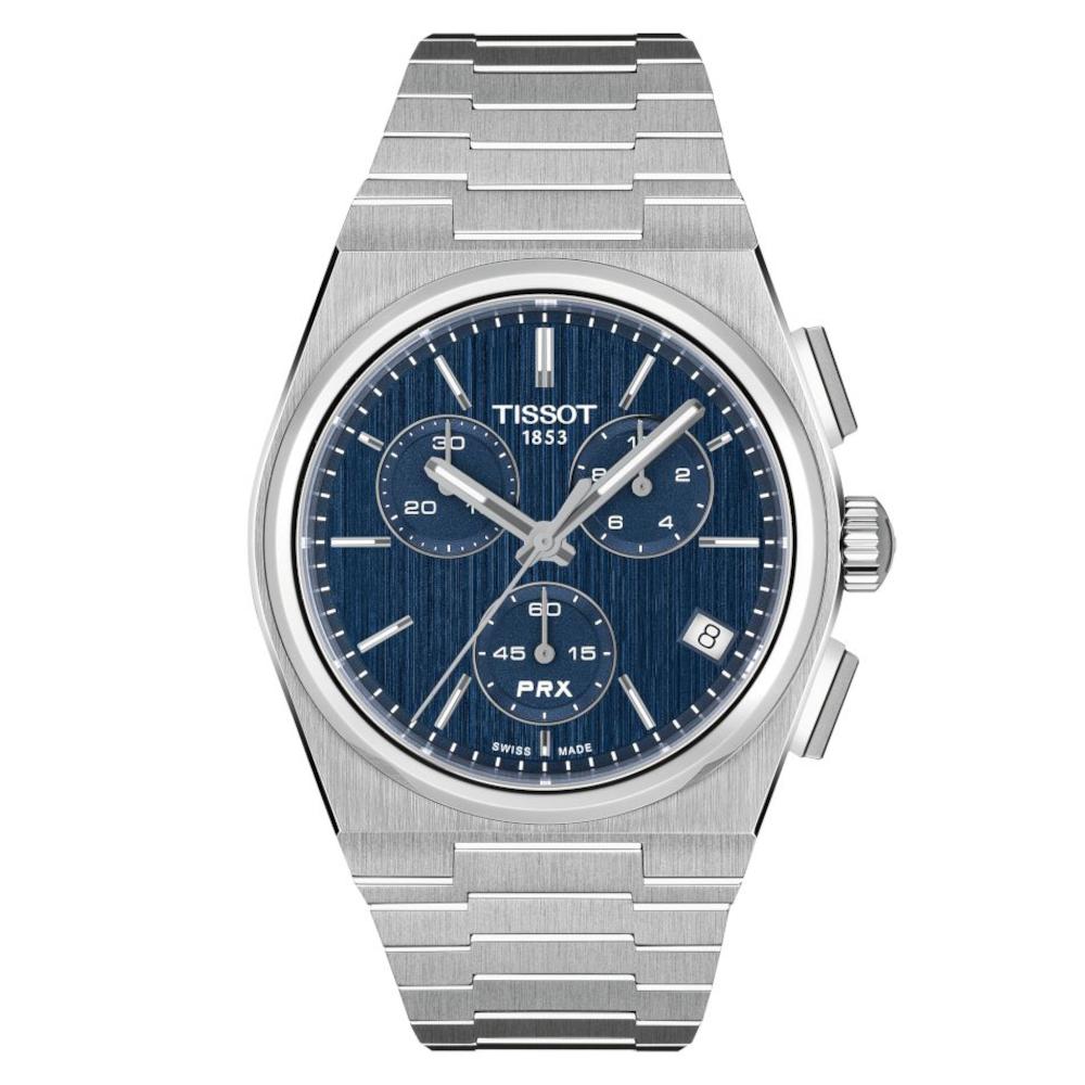 Tissot T-Classic PRX Chronograph Silver Stainless Steel Bracelet T1374171104100