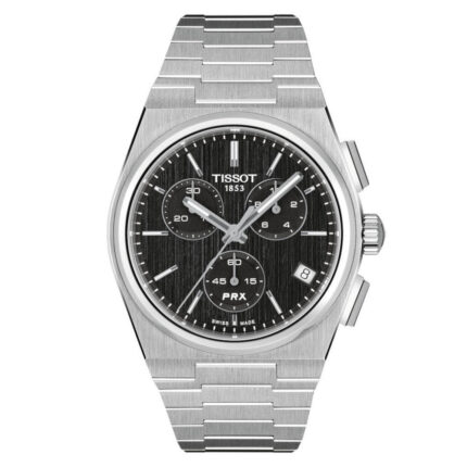 Tissot T-Classic PRX Chronograph Silver Stainless Steel Bracelet T1374171105100