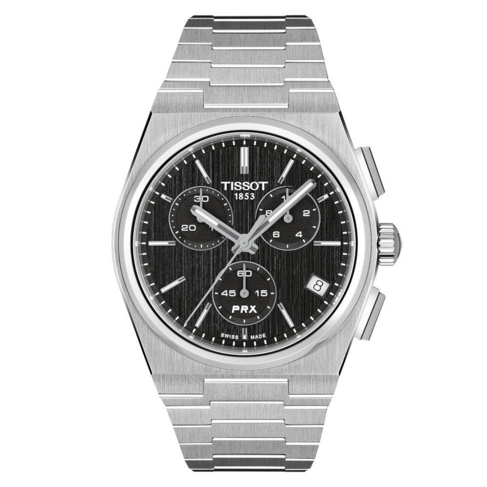 Tissot T-Classic PRX Chronograph Silver Stainless Steel Bracelet T1374171105100