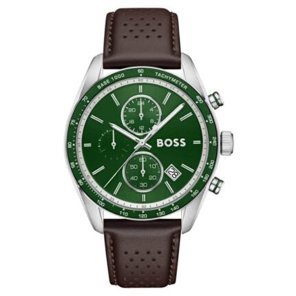 Boss Grand Prix Vitesse Brown Leather Strap Chronograph 1514342