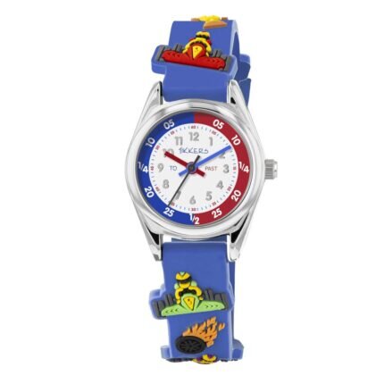 Tikkers 3D Racing Car Blue Silicone Strap ATK1096