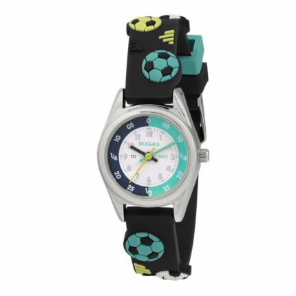Tikkers 3D Football Black Silicone Strap ATK1101