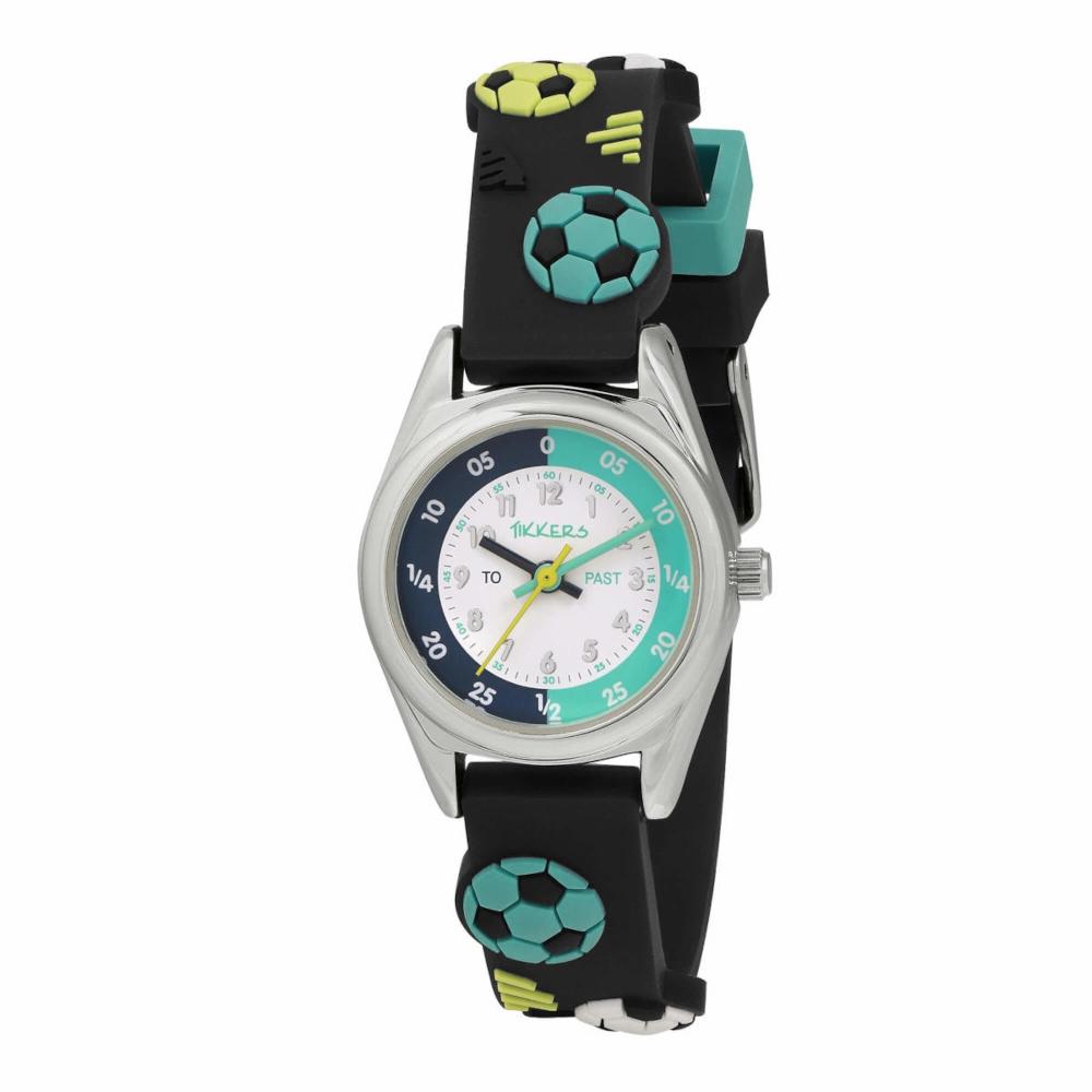 Tikkers 3D Football Black Silicone Strap ATK1101 Tikkers 3D Football Black Silicone Strap ATK1101