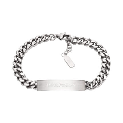 EMPORIO ARMANI EAGLE LOGO ΒΡΑΧΙΟΛΙ ΑΠΟ ΑΝΟΞΕΙΔΩΤΟ ΑΤΣΑΛΙ EGS3304040