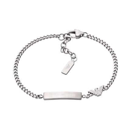 EMPORIO ARMANI EAGLE LOGO ΒΡΑΧΙΟΛΙ ΑΠΟ ΑΝΟΞΕΙΔΩΤΟ ΑΤΣΑΛΙ EGS3310040