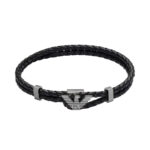 ΔΕΡΜΑΤΙΝΟ EMPORIO ARMANI EAGLE LOGO ΒΡΑΧΙΟΛΙ ΑΠΟ ΑΝΟΞΕΙΔΩΤΟ ΑΤΣΑΛΙ EGS3322060