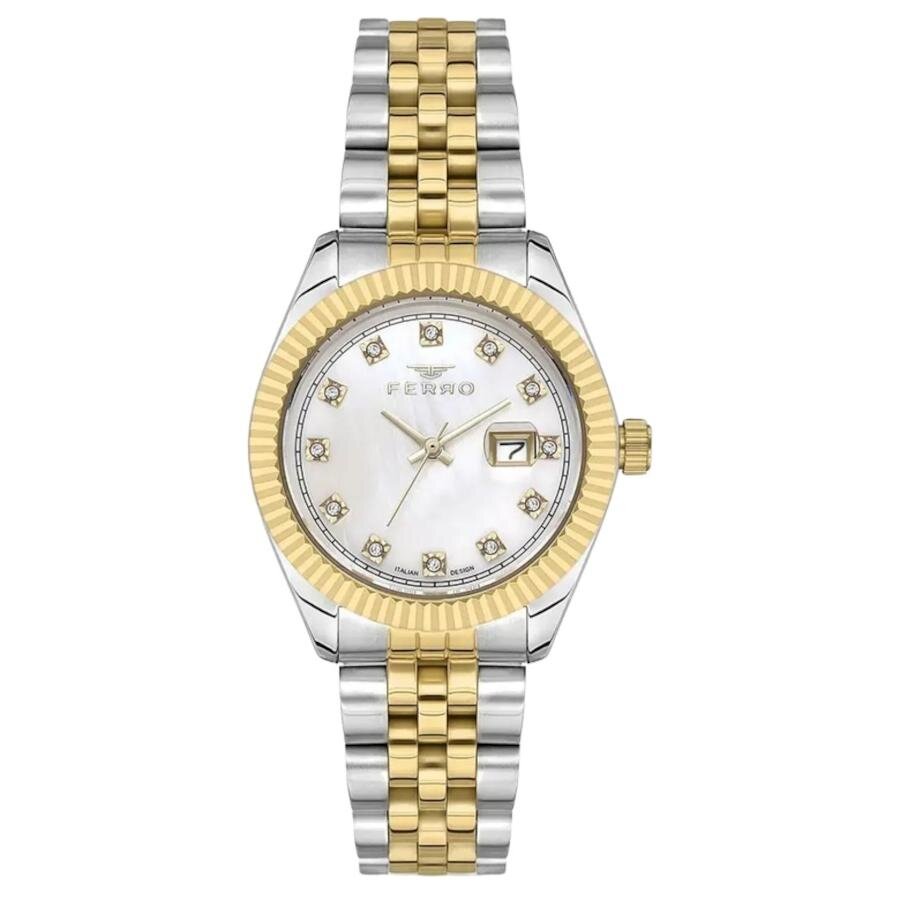 Ferro Crystals Two Tone Stainless Steel Bracelet FL21294AWT-D Ferro Crystals Two Tone Stainless Steel Bracelet FL21294AWT-D