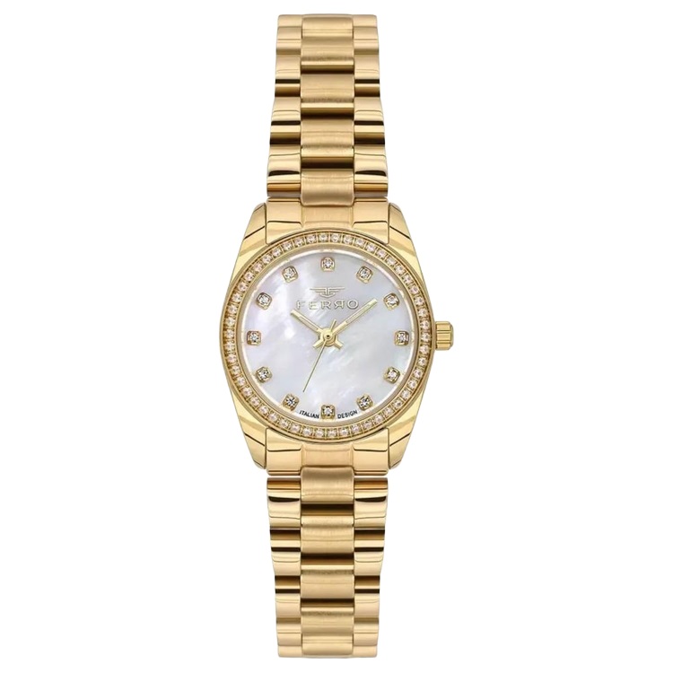 Ferro Crystals Gold Stainless Steel Bracelet FL21812A-B