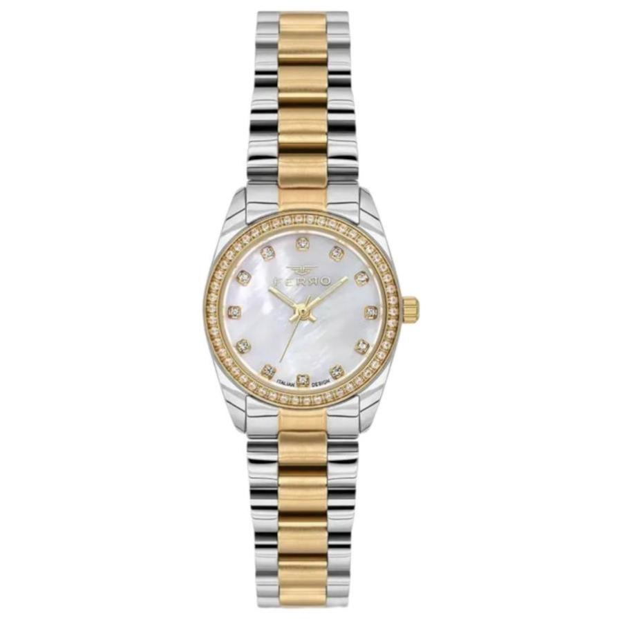 Ferro Crystals Two Tone Stainless Steel Bracelet FL21812A-D