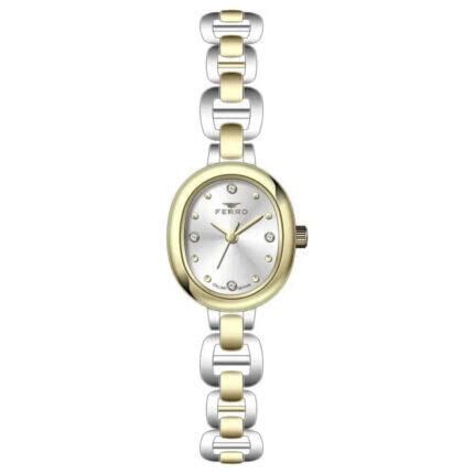 Ferro Crystals Two Tone Stainless Steel Bracelet FL40194A-D