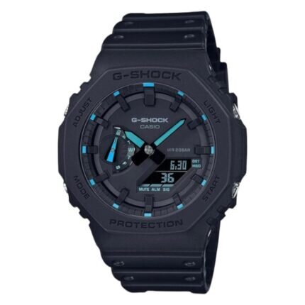 Casio G-Shock Dual Time Chronograph Black Resin Strap GA-2100-1A2ER