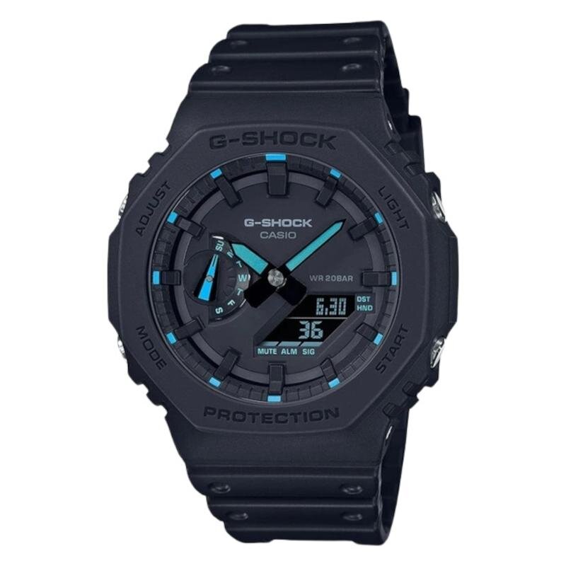 Casio G-Shock Dual Time Chronograph Black Resin Strap GA-2100-1A2ER Casio G-Shock Dual Time Chronograph Black Resin Strap GA-2100-1A2ER