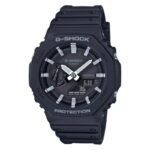 Casio G-Shock Dual Time Chronograph Black Resin Strap GA-2100-1AER
