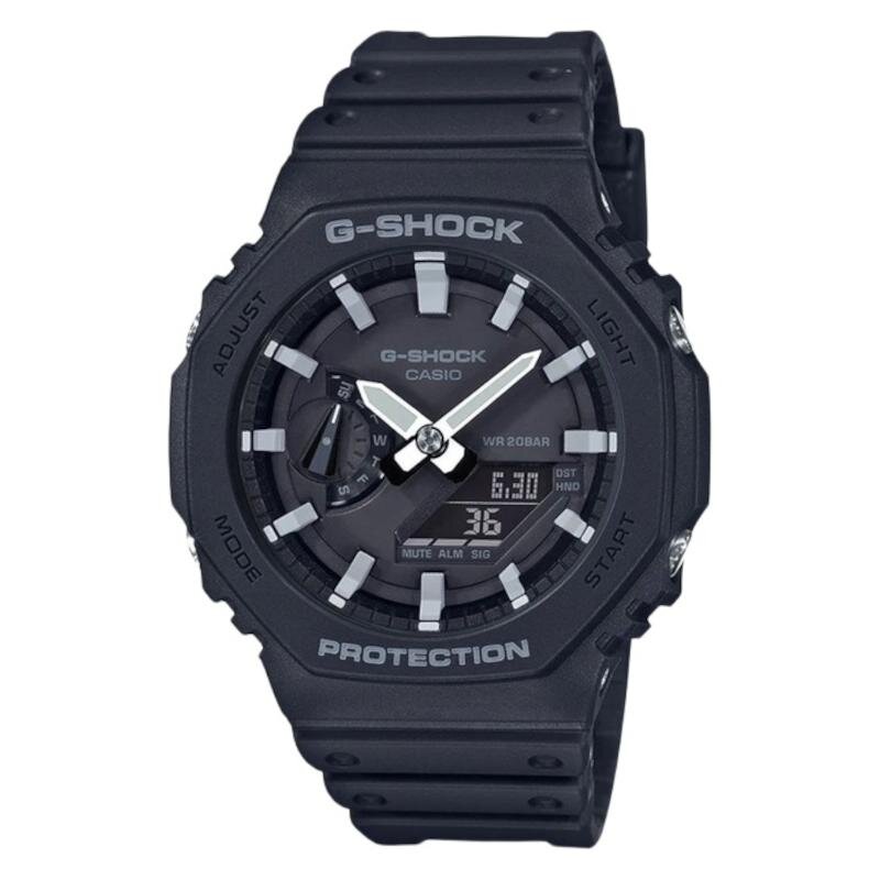 Casio G-Shock Dual Time Chronograph Black Resin Strap GA-2100-1AER Casio G-Shock Dual Time Chronograph Black Resin Strap GA-2100-1AER