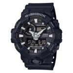 Casio G-Shock Dual Time Chronograph Black Resin Strap GA-700-1BER