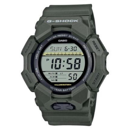 Casio G-Shock Dual Time Chronograph Khaki Rubber Strap GD-010-3ER