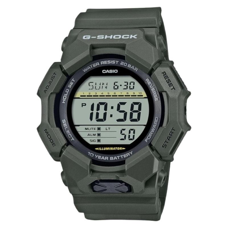 Casio G-Shock Dual Time Chronograph Khaki Rubber Strap GD-010-3ER Casio G-Shock Dual Time Chronograph Khaki Rubber Strap GD-010-3ER