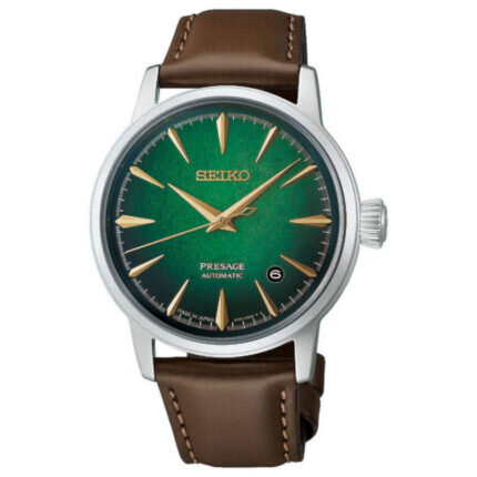 Seiko Presage Automatic Cocktail Time Brown Leather Strap HCB002J1