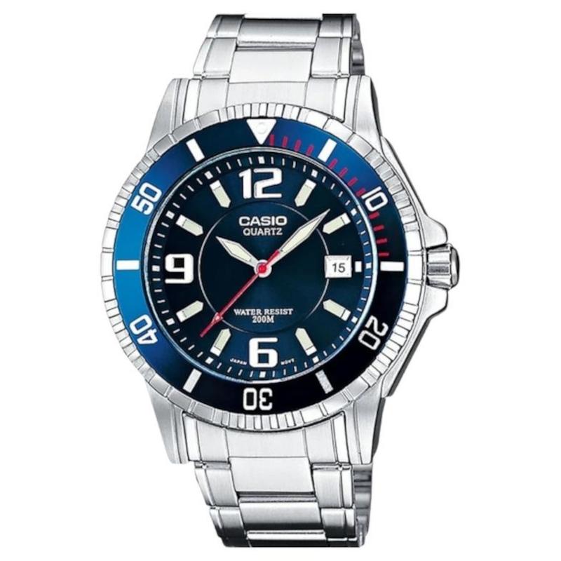 Casio Collection Silver Stainless Steel Bracelet MTD-1053D-2AV Casio Collection Silver Stainless Steel Bracelet MTD-1053D-2AV