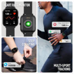 Reflex Active Nexus 100 S Black Rubber Strap Smartwatch & Headphone Set RA-100S-01-SET