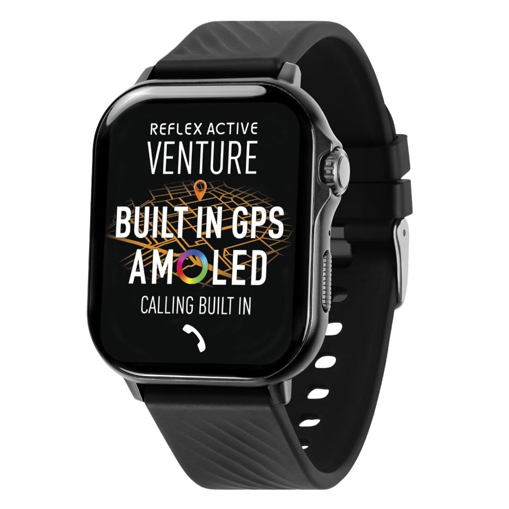 Reflex Active Venture Black Rubber Strap Smartwatch RA-400S-XL-01 Reflex Active Venture Black Rubber Strap Smartwatch RA-400S-XL-01