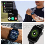 Reflex Active Venture Black Rubber Strap Smartwatch RA-400S-XL-01