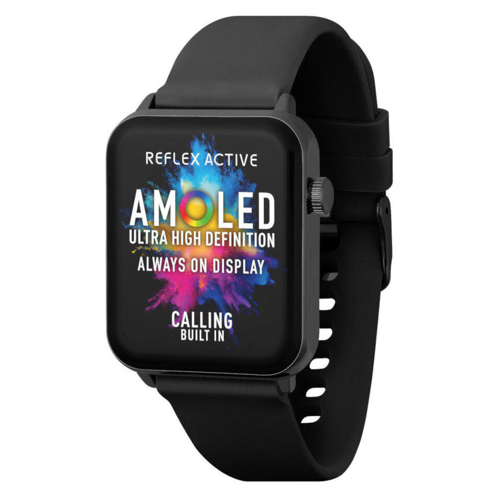 Reflex Active Series 30 Black Rubber Strap Smartwatch RA30-2186