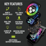 Reflex Active Series 30 Black Rubber Strap Smartwatch RA30-2186