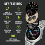 Reflex Active Series 31 Silver Stainless Steel Bracelet Smartwatch RA31-4093