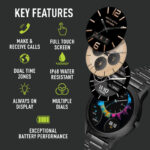 Reflex Active Series 31 Black Stainless Steel Bracelet Smartwatch RA31-4094