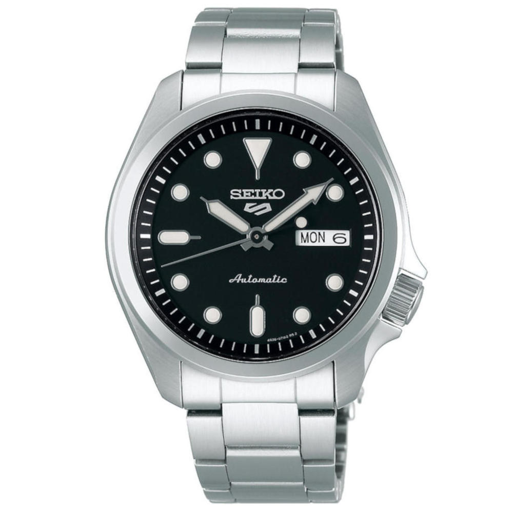 Seiko 5 Sports Automatic Silver Stainless Steel Bracelet SRPE55K1J Seiko 5 Sports Automatic Silver Stainless Steel Bracelet SRPE55K1J