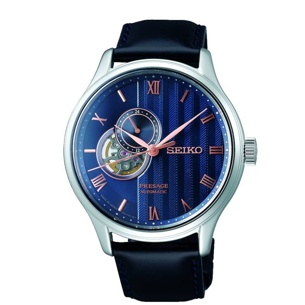 Seiko Presage Japanese Zen Garden ''Sakura By Night'' Automatic Blue Leather Strap SSA421J1 Seiko Presage Japanese Zen Garden ''Sakura By Night'' Automatic Blue Leather Strap SSA421J1